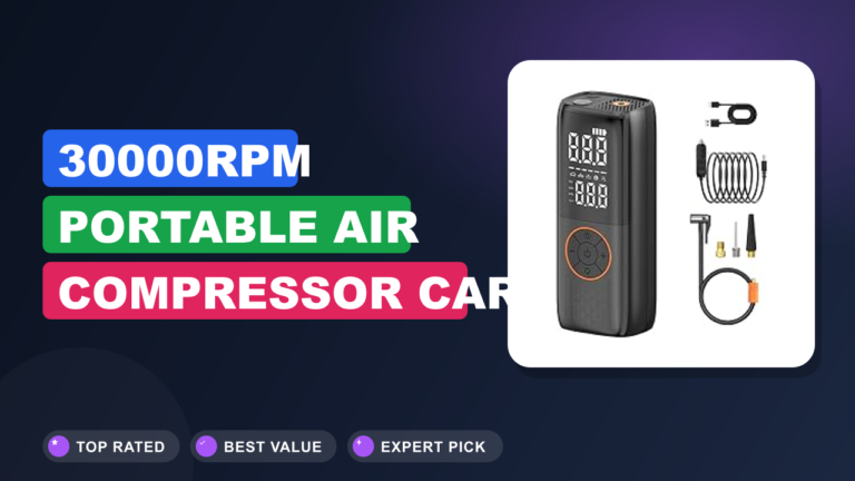 30000RPM Portable Air Compressor Car Tires Review