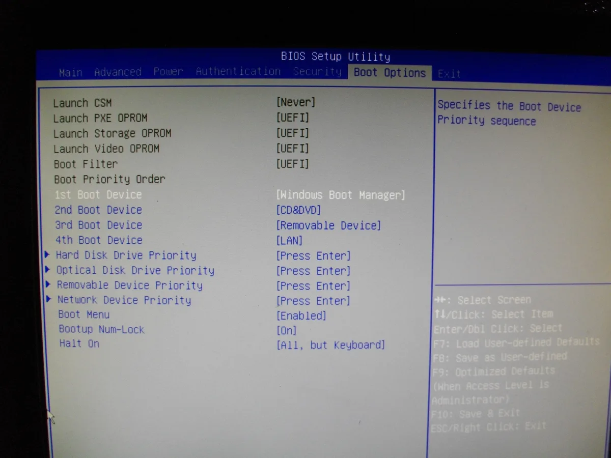 Acer BIOS Fast Boot
