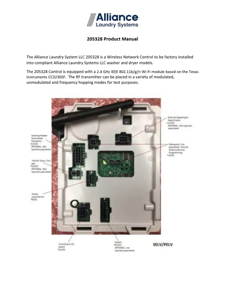 Alliance Laundry Systems Manuals Troubleshooting