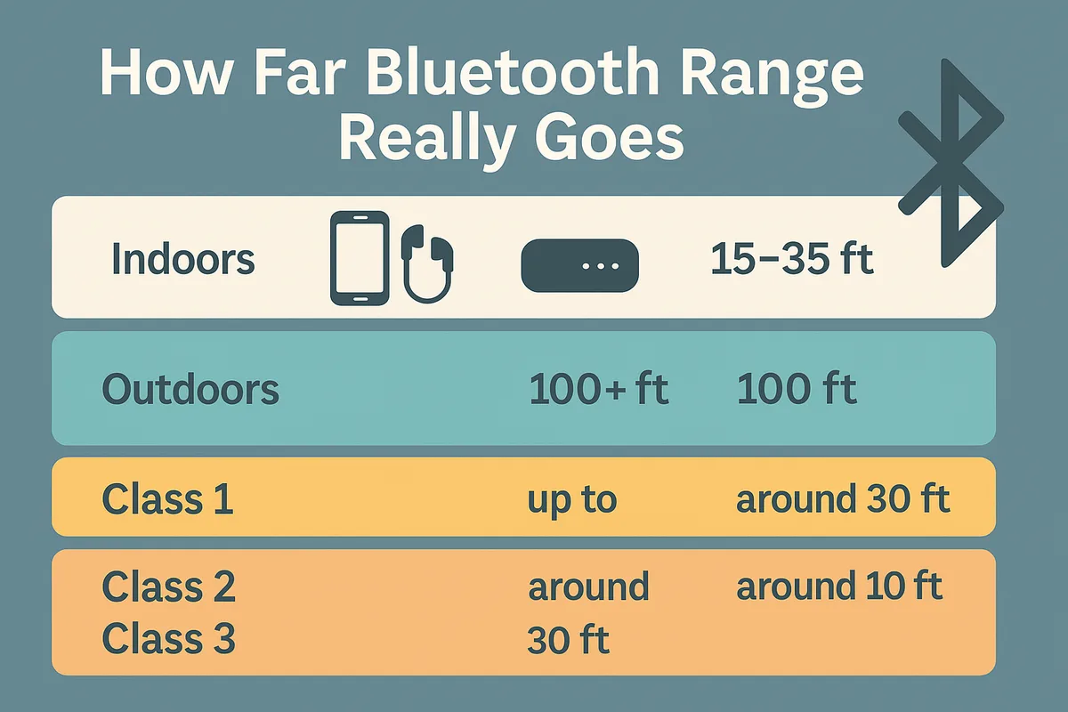 Bluetooth signal range diagram
