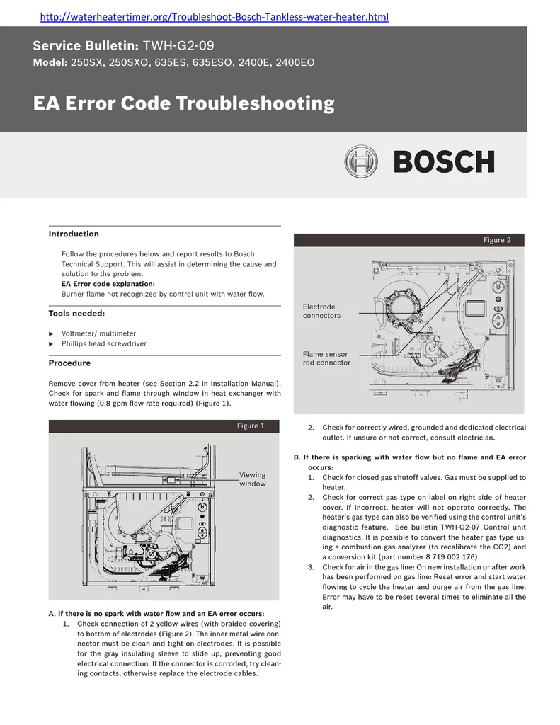 Bosch error code 6A ignition failure