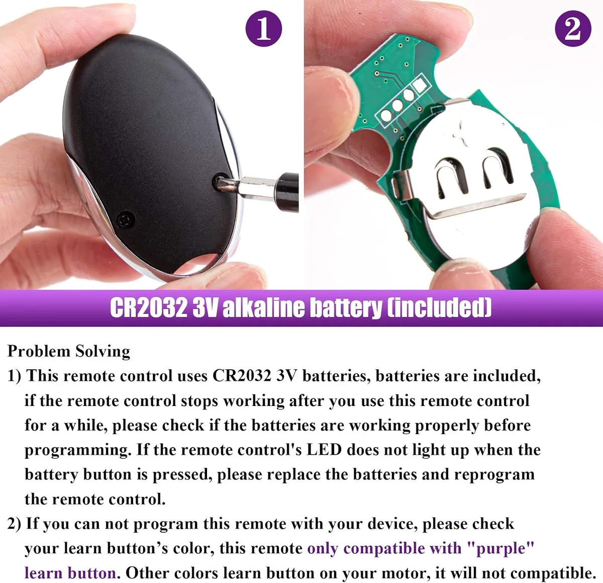 CR2032 battery replacement