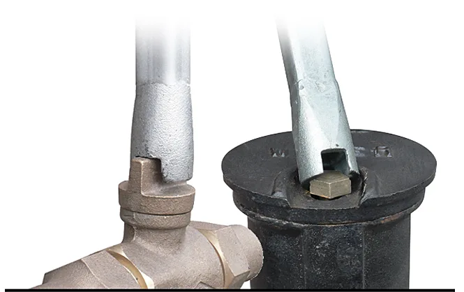 curb stop shut-off valve with meter key