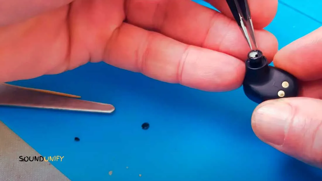 damaged earbud mesh
