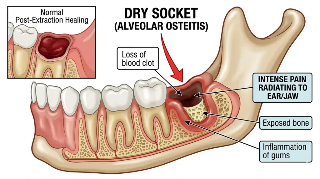 dry socket diagram