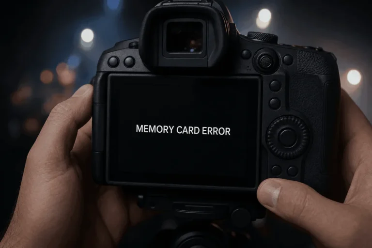 DSLR camera memory card error troubleshooting