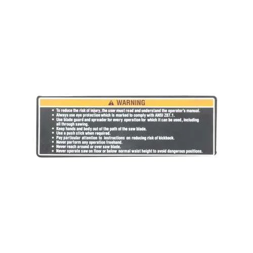 fan warning label
