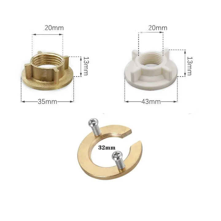 faucet mounting nut types