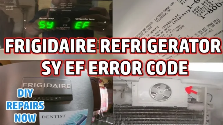Frigidaire Sy Ef Error Code