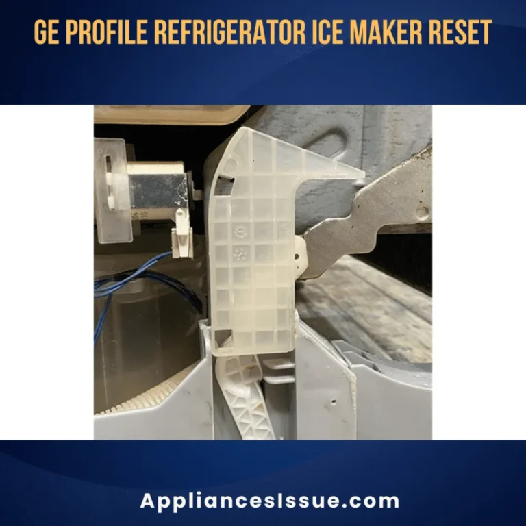 GE Profile ice maker module close-up