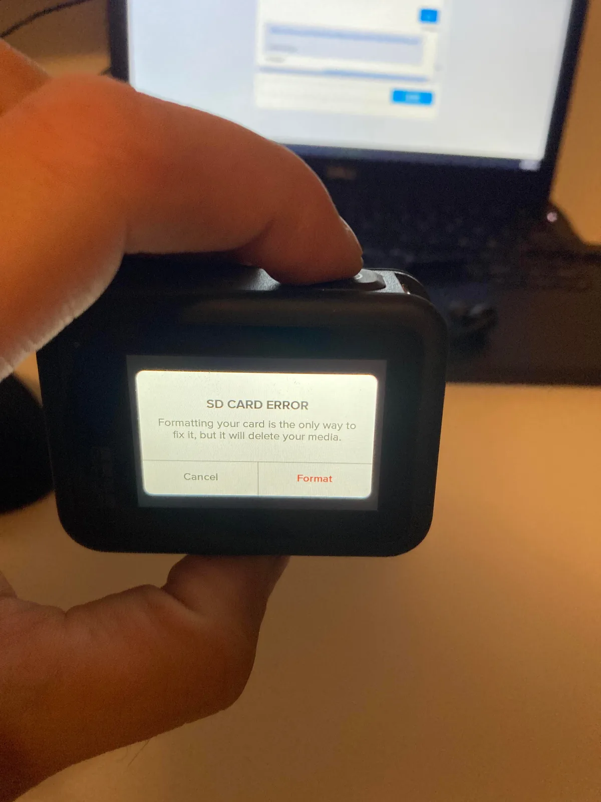 GoPro HERO13 error message