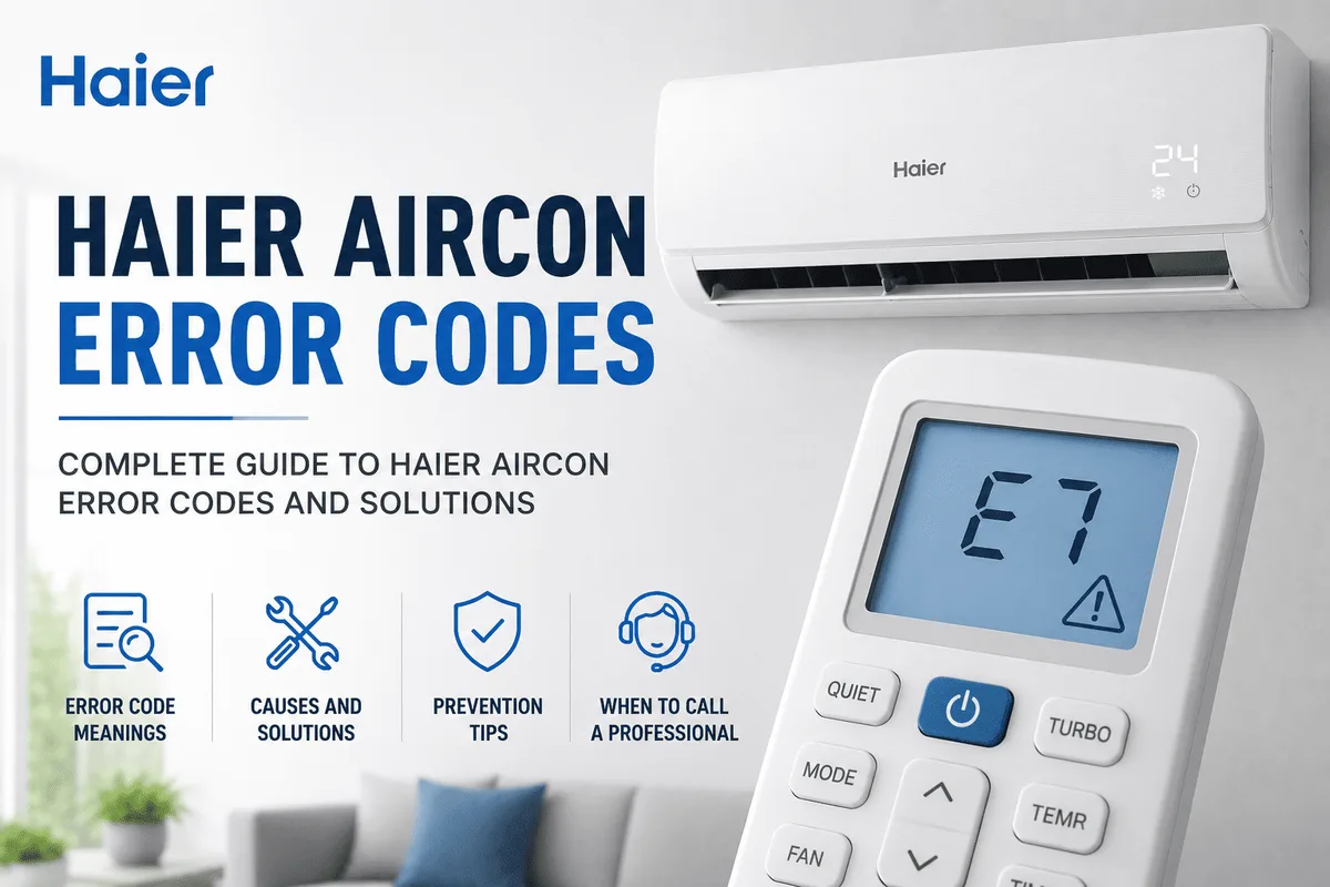 Haier air conditioner error code display