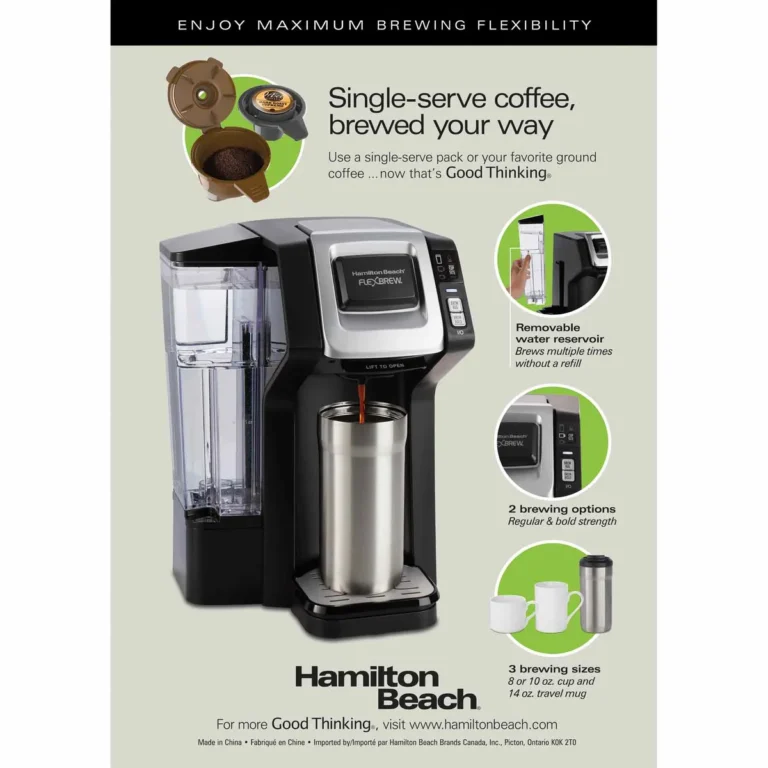 Hamilton Beach Flexbrew Single Serve Not Working