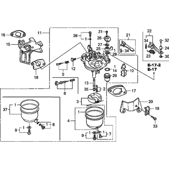 Honda GX200 engine carburetor