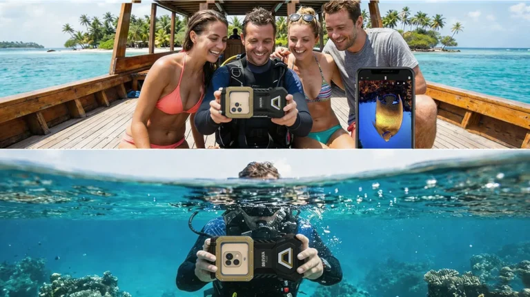 how to connect underwater camera to phone