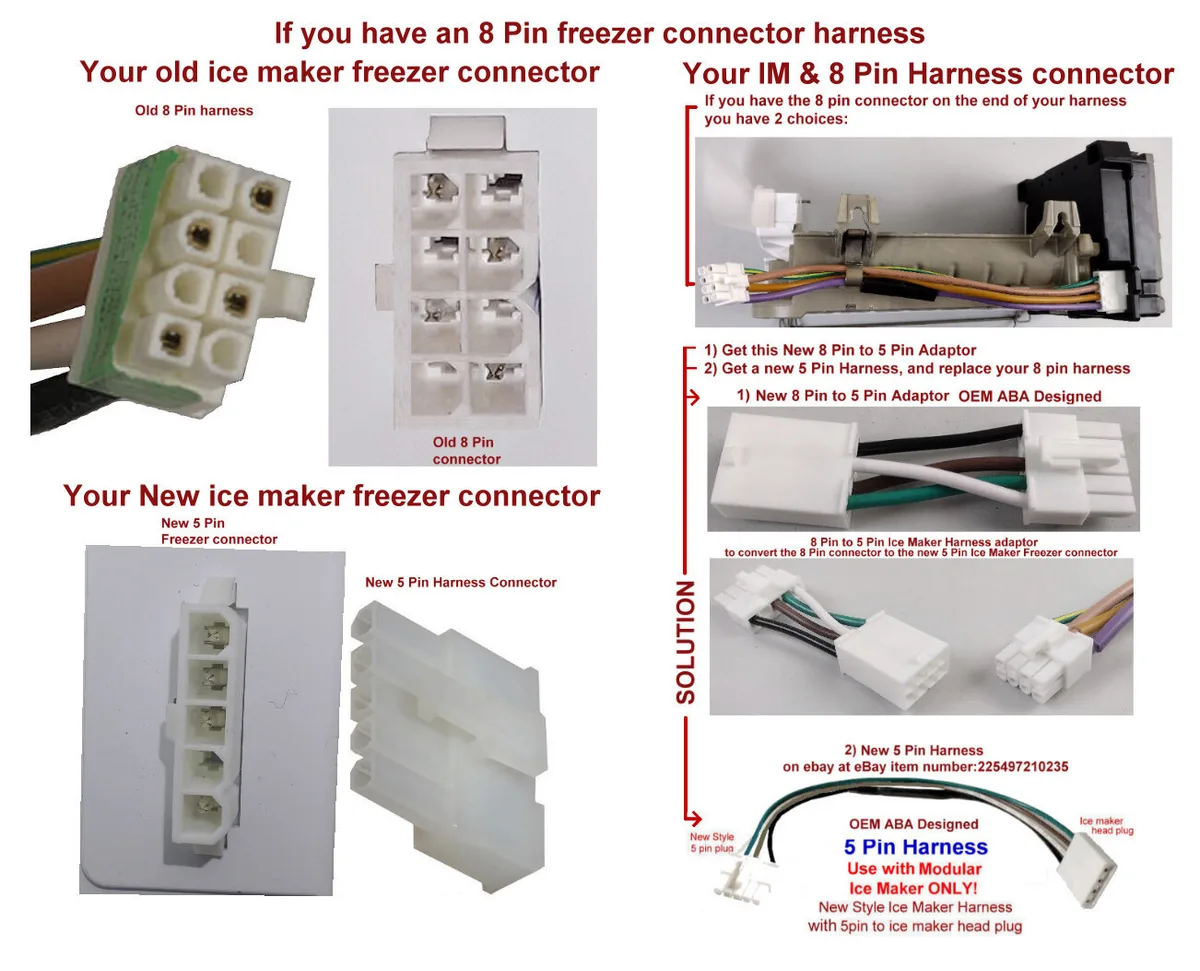 ice maker wiring harness connector