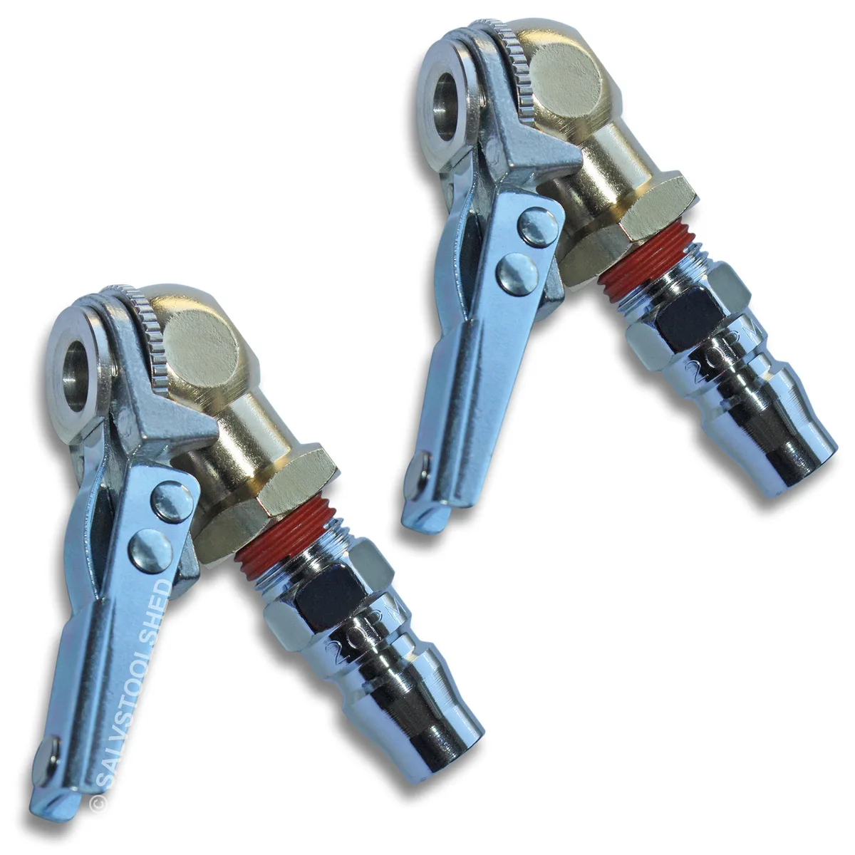Inflator nozzle on valve stem