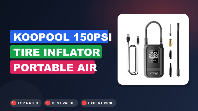 KOOPOOL 150PSI Tire Inflator Portable Air Review