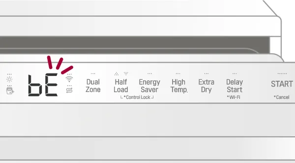 LG Dishwasher BE Error Code