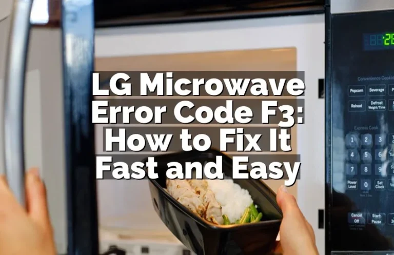 Lg Microwave Error Code F3