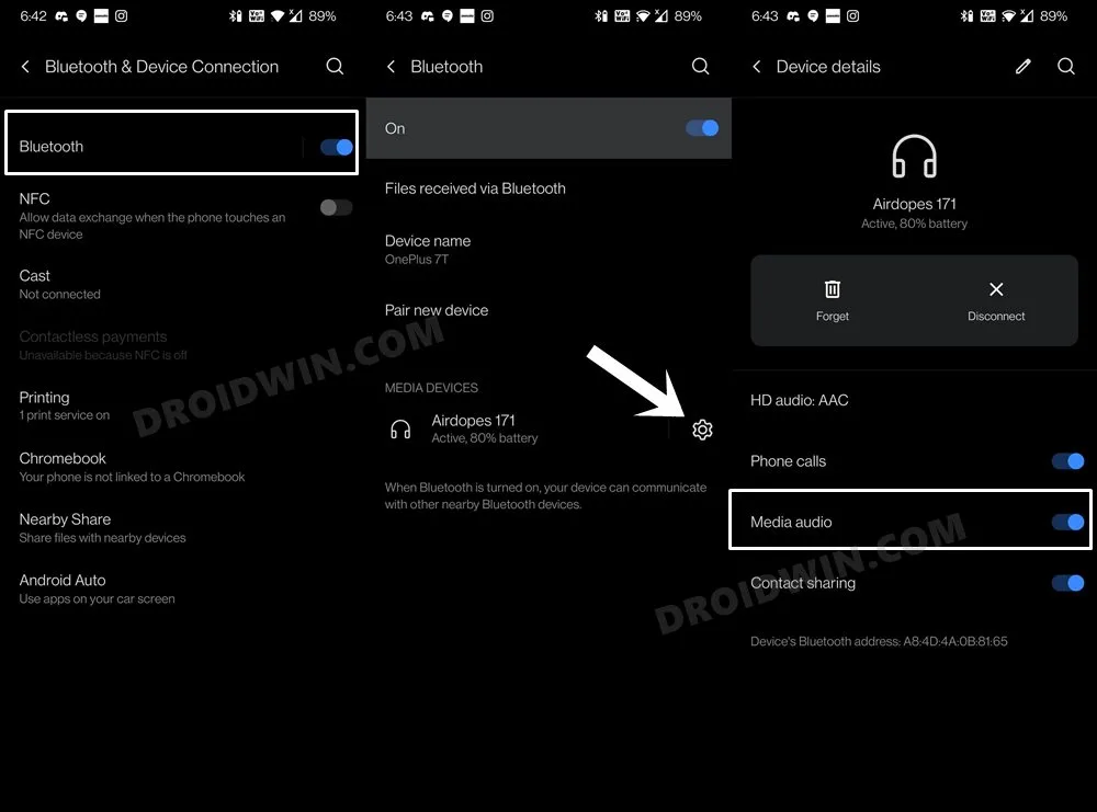 media audio toggle