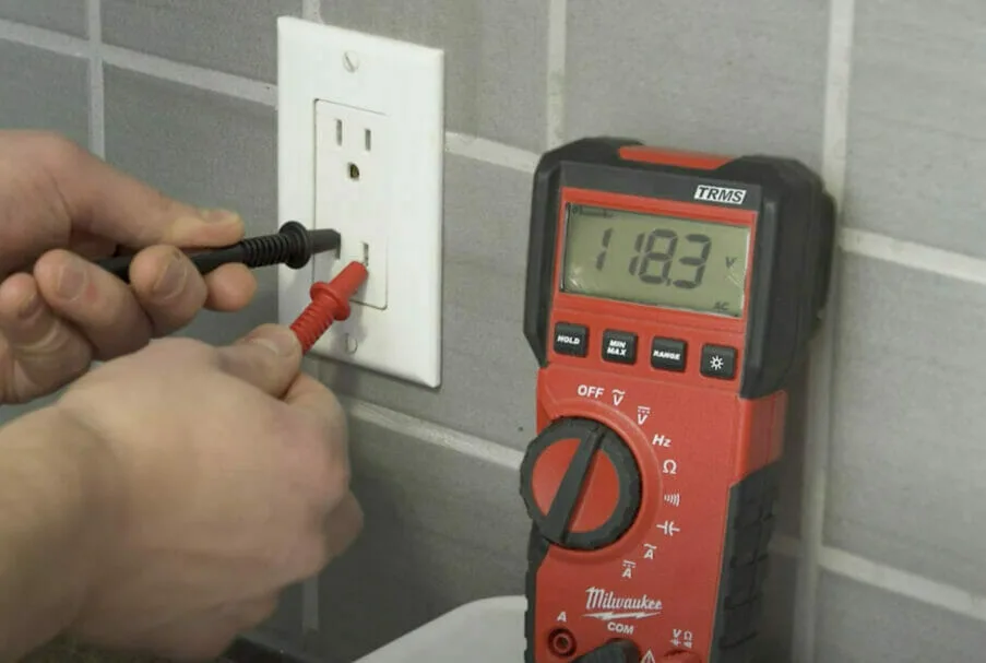 multimeter testing generator outlet