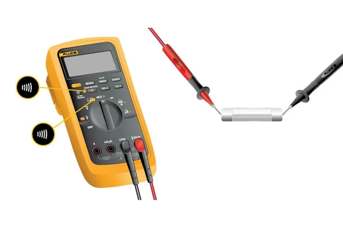 Multimeter testing thermostat