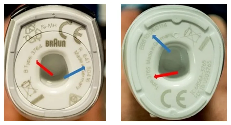 Oral B serial number label