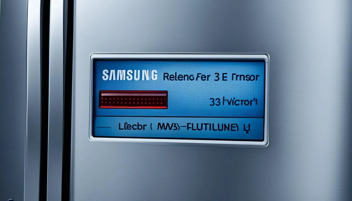Samsung refrigerator error code display