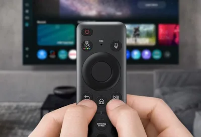 Samsung Smart TV remote close-up