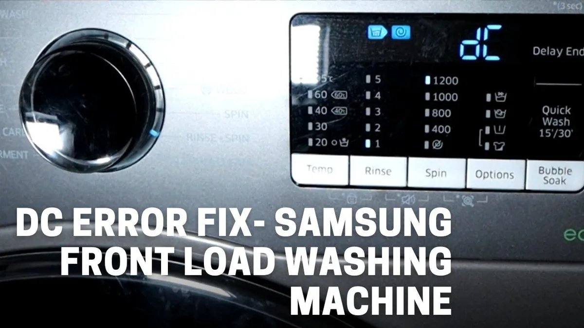 Samsung Washer Dc Error Code It
