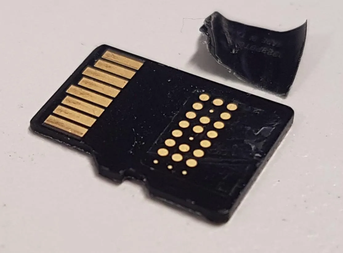 SD card damaged contacts