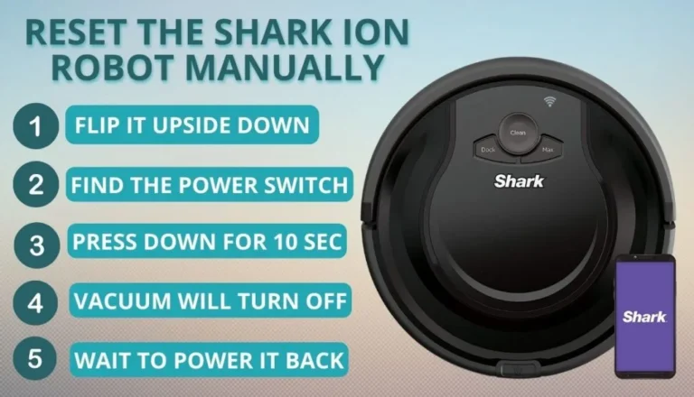 Shark robot reset button