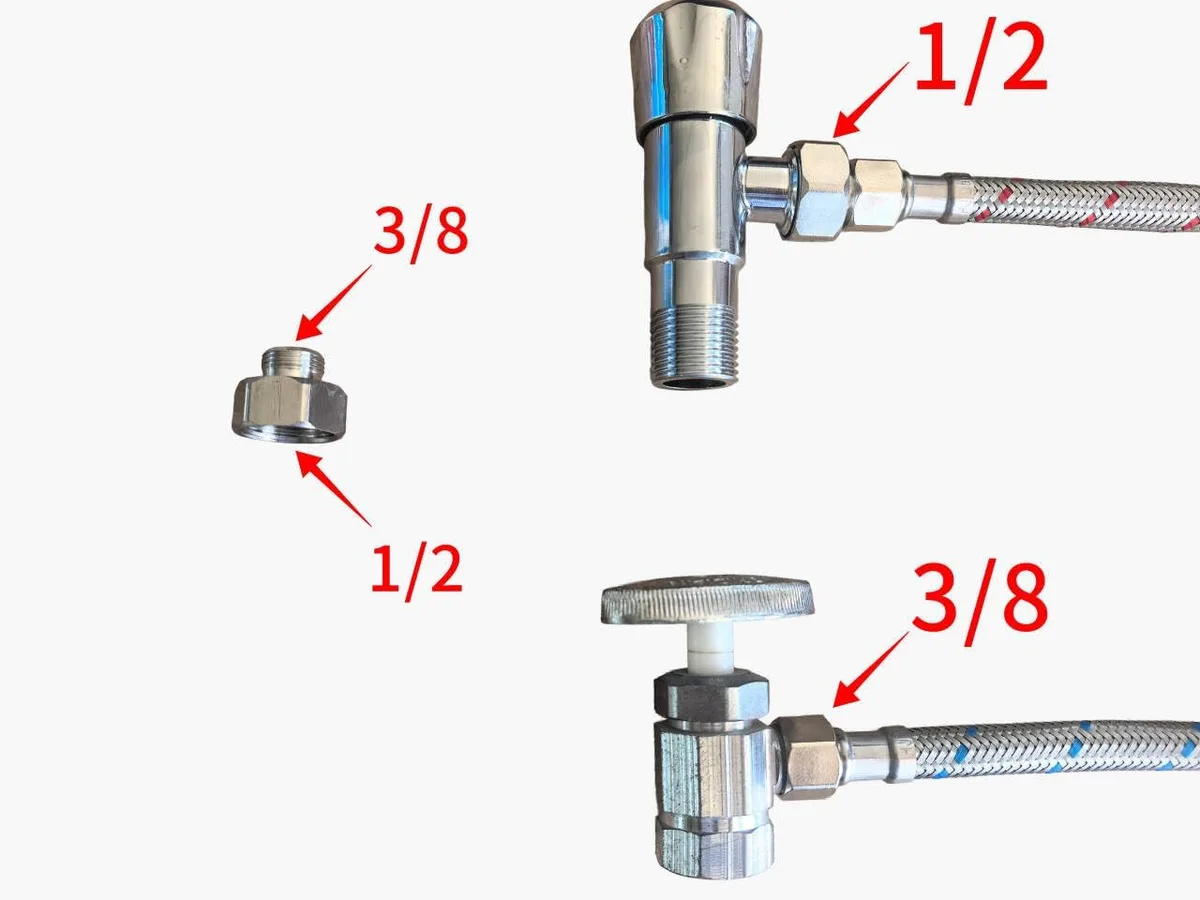 supply line connection spacing