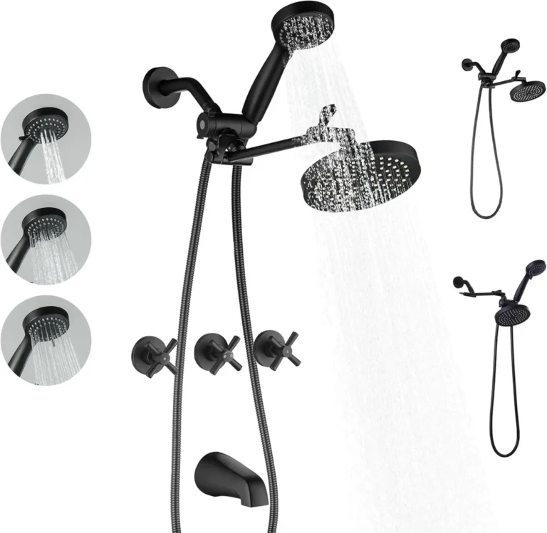 three-handle shower faucet