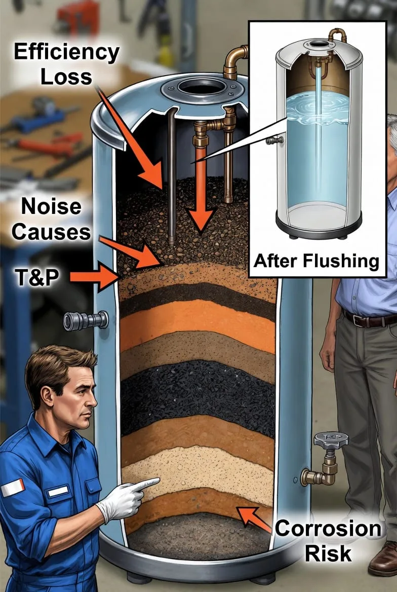 water heater sediment build-up