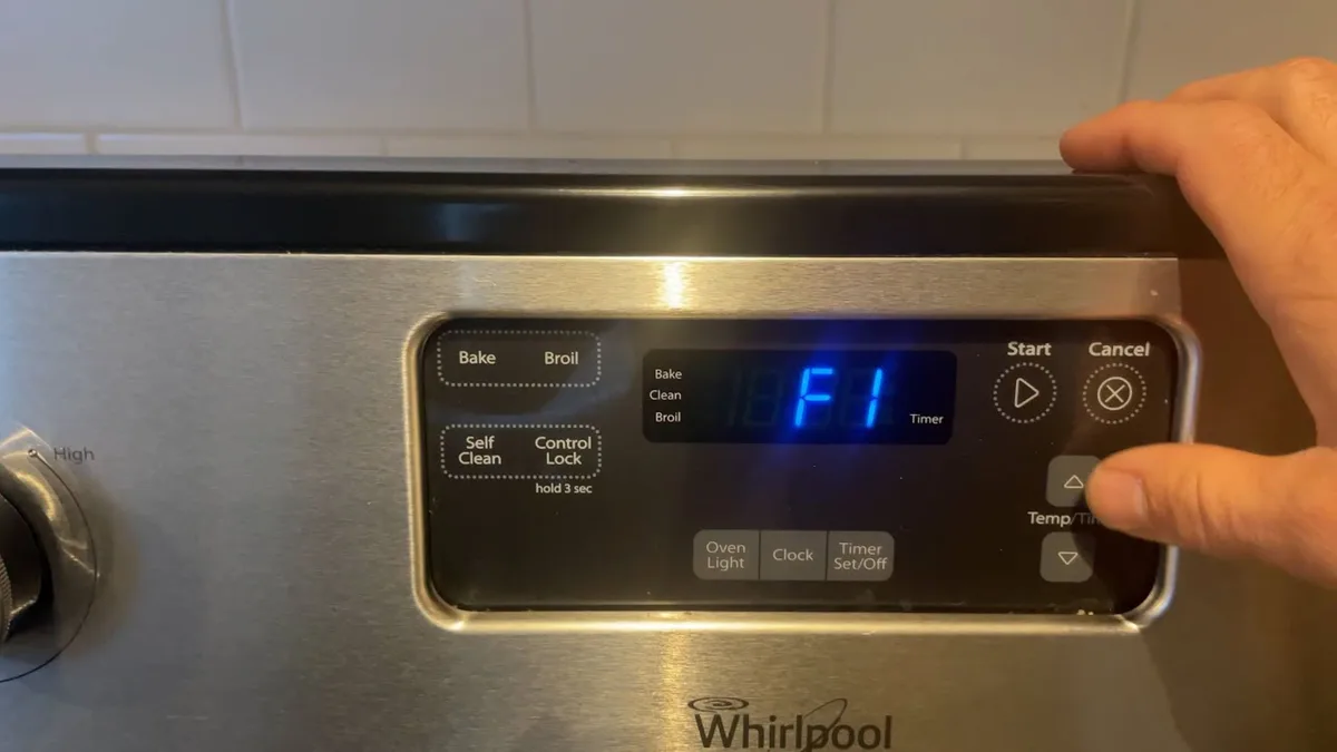 Whirlpool Range Troubleshooting Codes