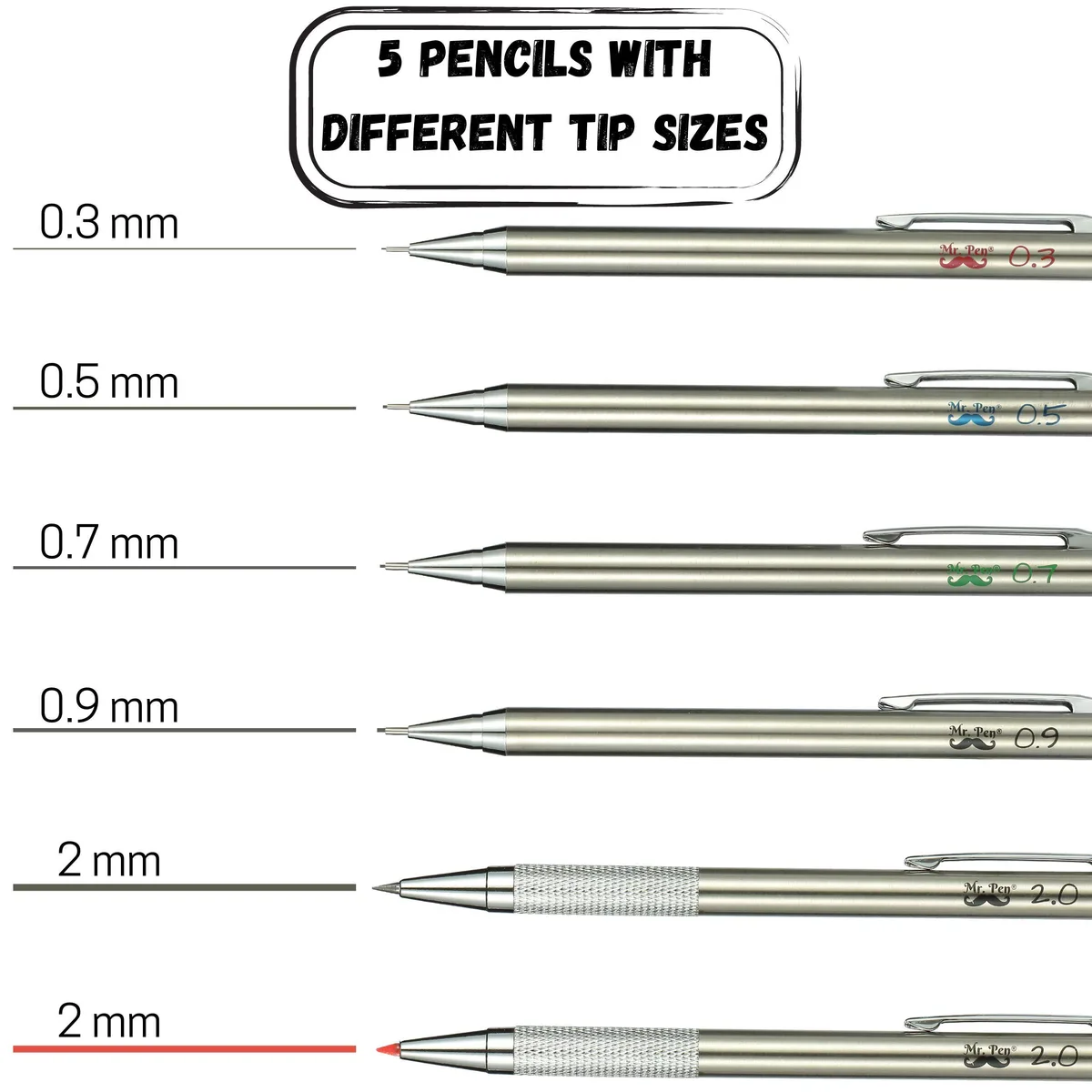 What size lead does a mechanical pencil use?