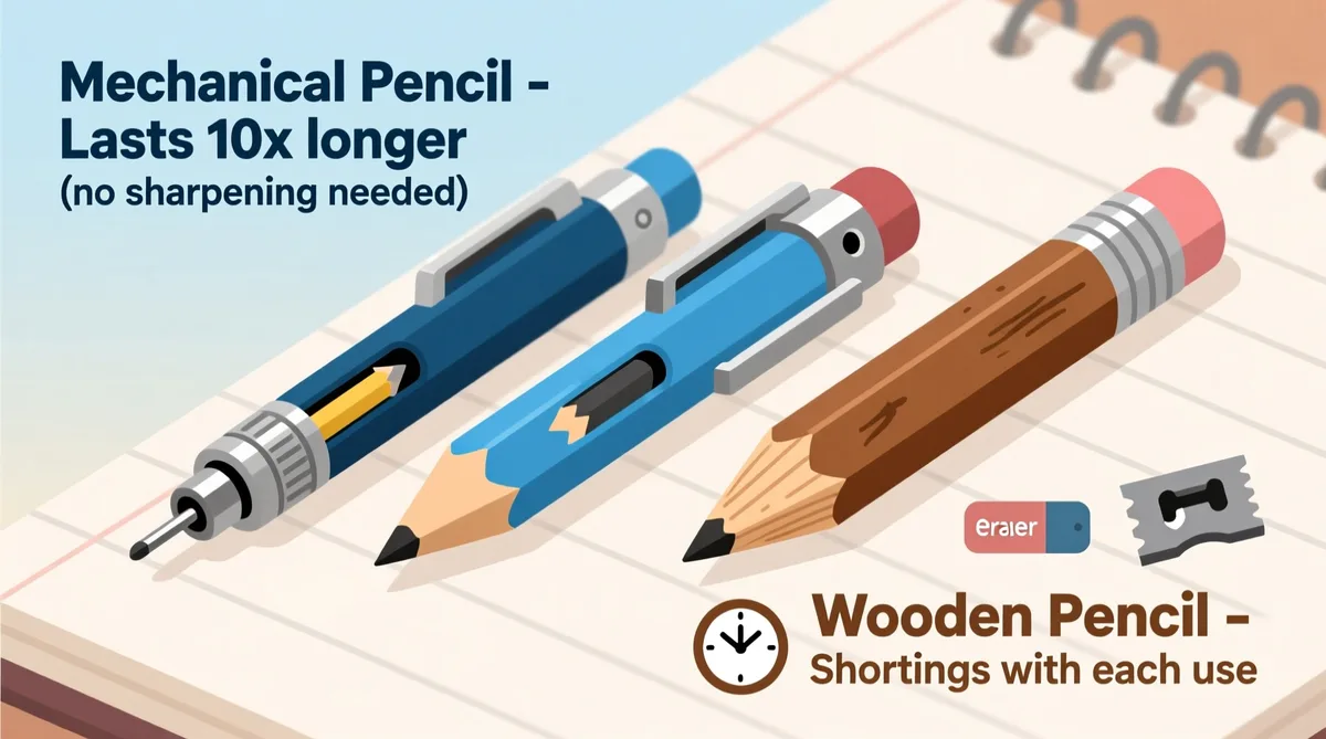 Wood-cased pencil